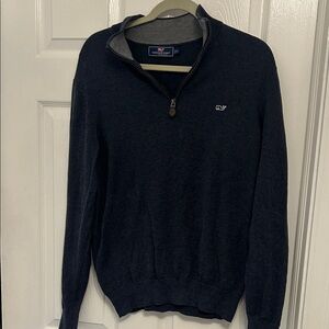 Vineyard Vines Men's Navy Zip-Up Sweater